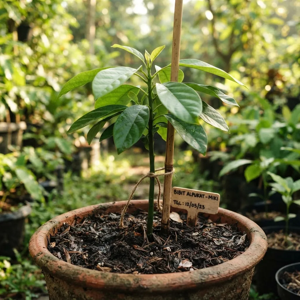 Bibit Alpukat Miki ditanam di kebun buah PCPM Trirenggo Bantul